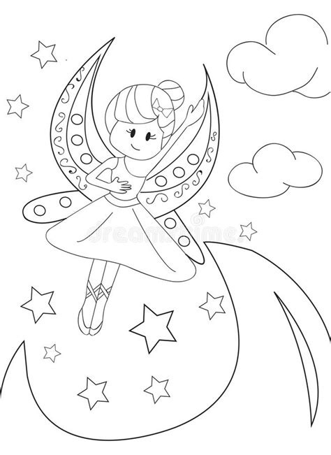 moon fairy  coloring pages png  file