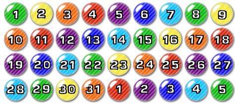 glass rainbow number magnets calendar