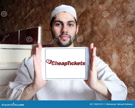 cheaptickets travel company logo editorial photo image  logotype