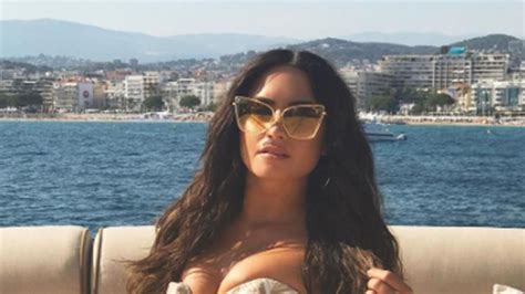 Demi Lovato Shows Off Cleavage In Tiny Bra Top See The