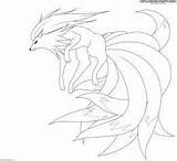 Nine Coloring Pages Fox Tailed Tails Naruto Tail Printable Template Getcolorings Narutos sketch template