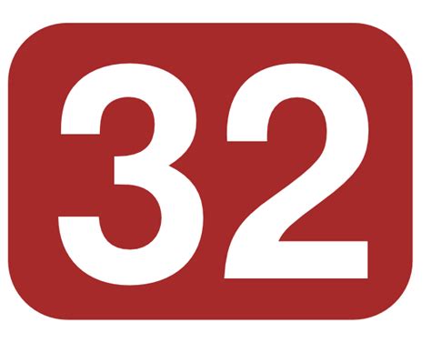 brown rounded rectangle with number 32 clip art at clker