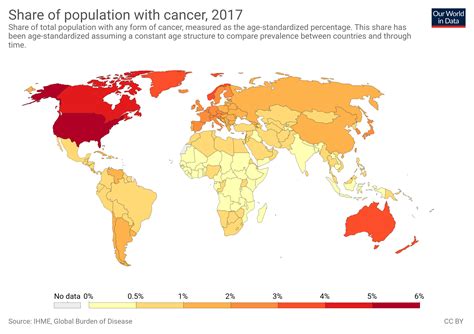 Cancer Rates By Country 2017 Mapporn