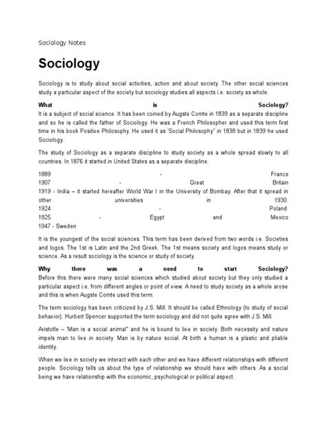 sociology paper  notesdocx social group sociology