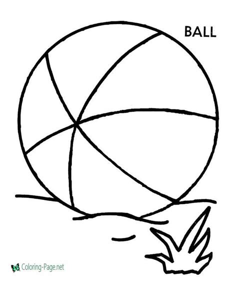 preschool coloring pages beach ball