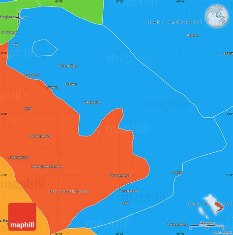 political simple map  kab pesisir selatan