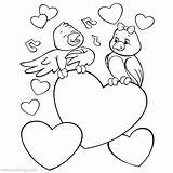 Coloring Pages Valentines Birds Xcolorings 830px 64k Resolution Info Type  Size sketch template