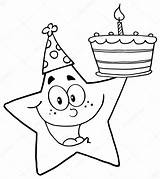 Star Outline Happy Stock Depositphotos Cake Birthday Hittoon sketch template