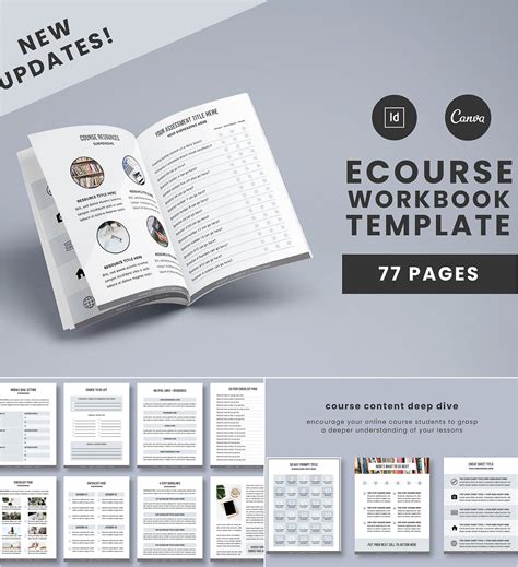 ecourse workbook templates
