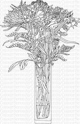 Etsy Coloring Flower Adult Vase Instant Printable Sold sketch template