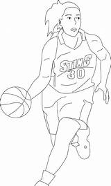 Coloring Pages Wnba Popular sketch template