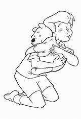 Coloring Pages Pooh Robin Christopher Disney Book Hug Winnie Gives Da Colorare Beat Big Colouring Colors Bacheca Scegli Una Kids sketch template