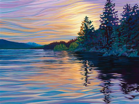 acrylic lake painting  painting collection