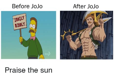 Before Jojo After Jojo Idoily Diddly Anime Meme On Me Me