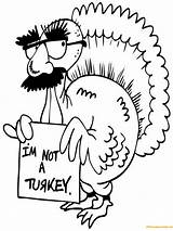 Coloring Turkey Thanksgiving Pages Funny Kids Printable Drawing Print Color Drawings Am Cool Outline Animal Sheets Really Colouring Cartoon Hilarious sketch template