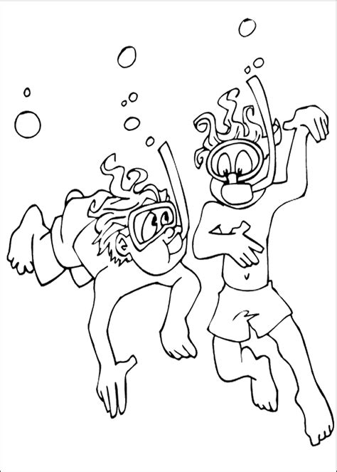 summer holiday coloring pages
