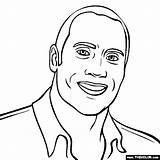 Rock Pages Dwayne Johnson Coloring Wwe Thecolor Template sketch template