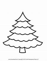 Tree Christmas Printable Coloring Pages Clipart Clip Trees Blank Print Drawing Pine Template Easy Templates Outlines Simple Plain Color Small sketch template