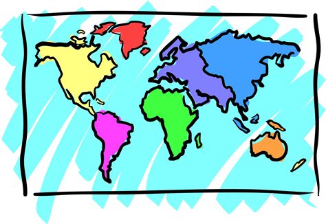 clipart world map outline clipart