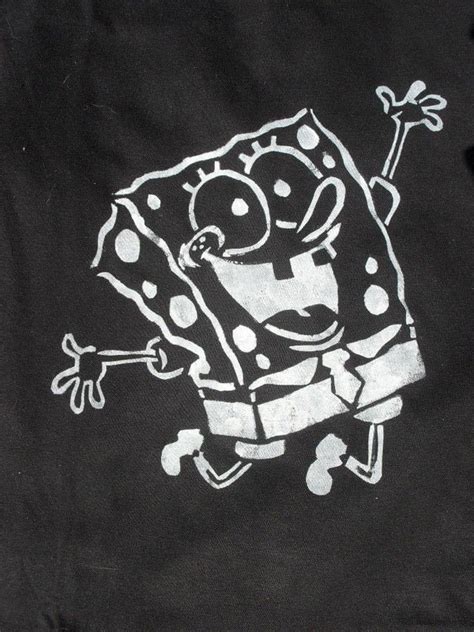 sponge bob stenciled shirt   shirt stencilling  cut