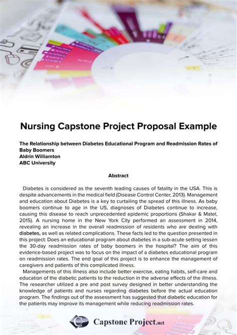 nursing capstone project proposal