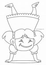 Coloring Reverse Girl Children Happy Wecoloringpage sketch template