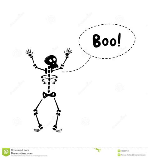 Funny Skeleton Stock Vector Illustration Of Horror Human