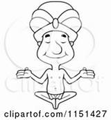 Swami Sitting Closed Eyes Man His Clipart sketch template