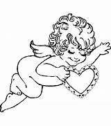 Angioletto Amore Cuore Cupido Valentin Adorabile Bojanke Zaljubljenih Cupid Stampare Crtež Guarda Coloratutto Dvadeset četiri Indietro Djecu Stampa sketch template