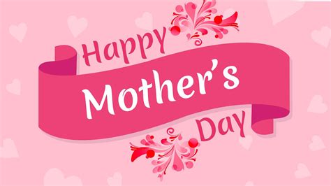 happy mothers day word  pink heart shapes background hd happy mother