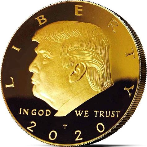 pcs donald trump coin  gold plated collectible coinshow  support   america