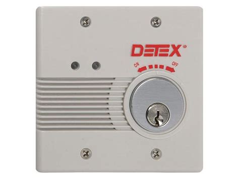 Detex Exit Door Alarm 12 24vdc Horn 100db Eax 2500s Gray W Cyl
