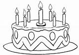 Coloring Cake Birthday Pages Drawing Print Pencil Printable Candles Everfreecoloring Getdrawings Cumpleaños Para Colorear Dibujo Tarta Imprimir Baked Goods Netart sketch template