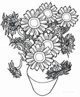 Coloring Sunflower Pages Sunflowers Gogh Van Printable Adults Kids Colouring Color Flower Cool2bkids Print Getcolorings Sheets Plant Getdrawings Choose Board sketch template