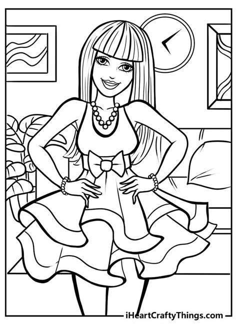 barbie coloring pages coloring pages  girls disney coloring pages