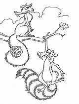 Ice Age Coloring Pages Scratte Scrat Tail Kids Retrieve Acorn Holds Tries Squirrel Squirrels Pages2color Printable Collision Course Diego Comments sketch template