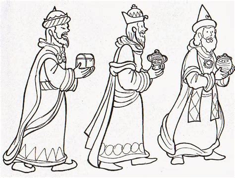 plantilla  recortar  colorear de los tres reyes magos navidad