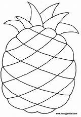 Nanas Buah Frutas Pintar Mewarnai Ausdrucken Kolase Websincloud Piña Früchte Ausmalen Yuk sketch template