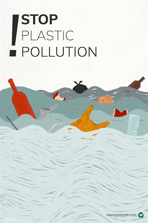 stop plastic pollution campaign template illustration  image