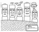 Rapa Nui Moai Originario Artel sketch template