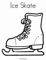 Skate Patines Skates Winter Coloringhome Twisty Noodle Tracing sketch template