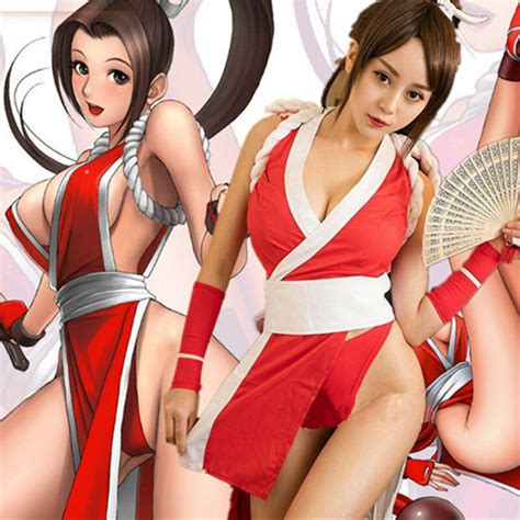 the king of fighters mai shiranui red sexy clothes cosplay costume full set s l ebay
