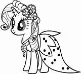 Coloring Pony Little Princess Belle Pages Mlp sketch template