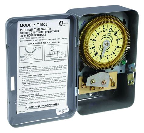 intermatic electromechanical timer  hr nominal max time setting