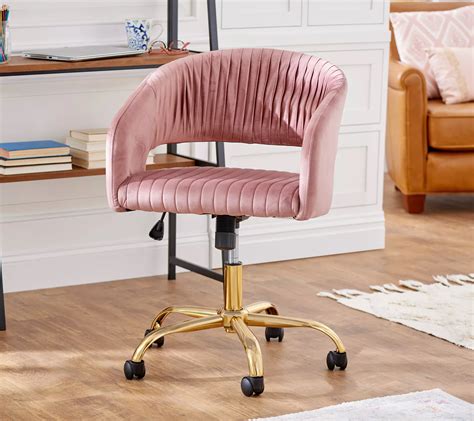 home reflections velvet pleated office chair qvccom