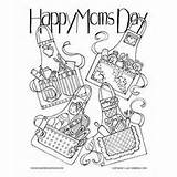 Coloring Pages Mom Mothers Happy Adult Printable Color Books Colouring Mother Studies sketch template