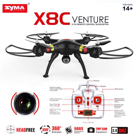 syma xc venture avec camera hd mp noir maison du drone