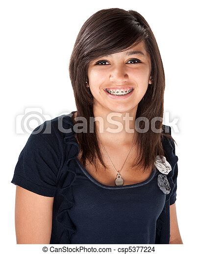 cute latina with braces cute hispanic teenage girl with