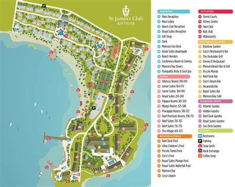 map  antigua resorts