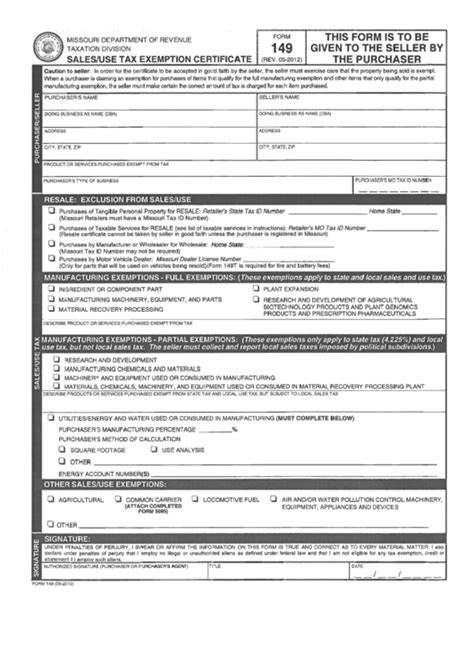 missouri form  fillable form printable forms